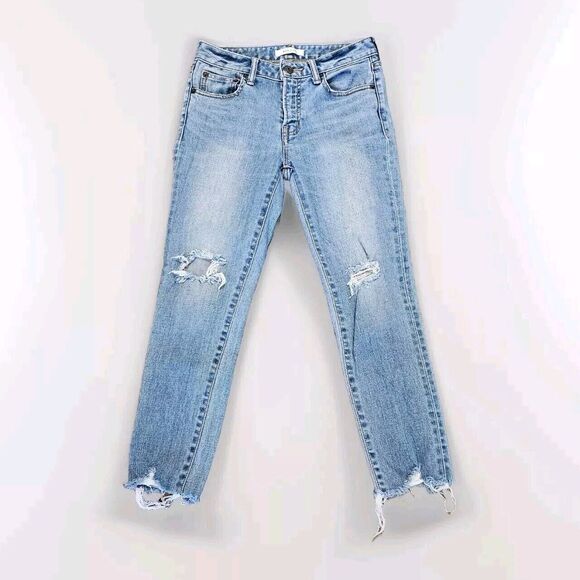 moussy Denim - Moussy Jeans 25 Distressed Skinny Denim 010AAA12-3640 Raw Hem